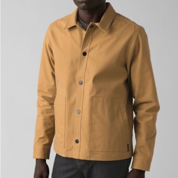 (B4) prAna Men's Standard Westside Jacket, Color: Embark Brown, Size L, NWT - Picture 1 of 14